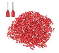 sourcing map 1000Pcs AWG22 Wire Ferrules Crimp Terminal, VE 05-8 Copper Insulated Ferrule Crimping Connectors Kit for Stranded Wire, Electric Power Industrial Control System(Red)