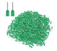 sourcing map 1000Pcs AWG22 Wire Ferrules Crimp Terminal, VE 05-8 Copper Insulated Ferrule Crimping Connectors Kit for Stranded Wire, Electric Power Industrial Control System(Green)