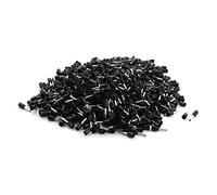 sourcing map 1000Pcs E1508 16AWG Black Tube Type Insulated Cable Ends Connectors