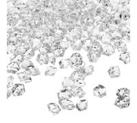 sourcing map 1000pcs Fake Ice Rocks, Dazzling Clear Resin Crushed Ice Sparkling Fake Diamonds Gem Stones for Vases Fillers Table Scatter, Theme Party Favors, Clear