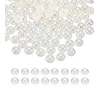 sourcing map 1000Pcs Half Pearl for Crafts, 6mm Plastic Half Flatback Imitation Pearls Cabochon Loose Beads Rhinestone for DIY Crafts Clothing Tumbler Shoes Embellishment Nail (Beige AB)