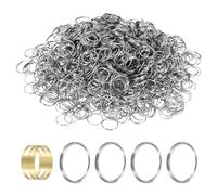 sourcing map 1000pcs Mini Split Rings, 11mm 304 Stainless Steel Jump Ring Small Round Ring Clips Crystals Suncatcher for Fastening Chandelier Crystal Lamp Accessories, Silver