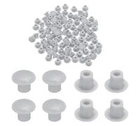 sourcing map 1000pcs Plastic Hole Plugs, 5mm (3/16 Inch) Light Grey Screw Caps Cover Snap in Locking Round Button Top Shelf Plugs for Cabinet Cupboard Bookcase License Plate Furniture