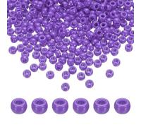sourcing map 1000Pcs Purple Pony Beads 6x9mm Acrylic Bulk Plastic Barrel Bead for Necklace Key Chain Jewelry Making Earring Hair Braiding