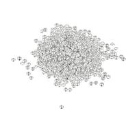 sourcing map 1000Pcs Round Crimp Beads, 1.5mm Crimp End Spacer Beads Tiny Stoppers for Bracelet Jewelry Making DIY, Silver Tone