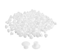 sourcing map 1000Pcs Screw Hole Plugs, 5mm(3/16") Dia Plastic Snap in Shelf Button Flush Type Caps for Furniture Cabinet Cupboard, White