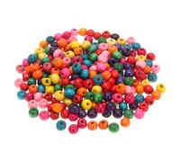 sourcing map 1000pcs Wood Beads, 7mm Colorful Round Wooden Beads Unfinished Wooden Decorative Beads Loose Beads Wooden Spacer Beads for Home Decor DIY Crafts Necklace Bracelet, Multicolor