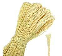 sourcing map 100Ft Braided Fishing Line, 100lb 0.8mm Diameter Multipurpose Utility Paracord Line Wind Chime String Kite Line for Camping, Hot Air Balloon, Outdoor Survival, Yellow