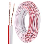 sourcing map 100ft Universal Garage Door Wire, 20AWG 2 Conductor Door Bell Wire Extension Cable Copper for Control Station & Sensor, White