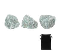 sourcing map 100g Aventurine Rough Crystals, Crystal Rocks Stone Real Raw Gemstones with Velvet Bag for Vase Filler Landscape Bottom Decoration Home Collection Decor DIY Project