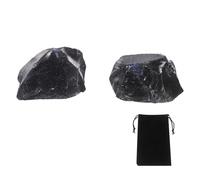 sourcing map 100g Blue Sandstone Rough Crystals, Crystal Rocks Stone Real Raw Gemstones with Velvet Bag for Vase Filler Landscape Bottom Decoration Home Collection Decor DIY Project
