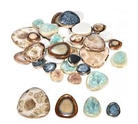 sourcing map 100g Ceramic Mosaic Tiles for Crafts Bulk, Pebble Multicolor Ceramic Tiles for Mosaic Kits Garden Stepping Stone Cup Mat