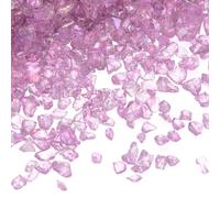 sourcing map 100g Crushed Glass Chips 0.5-2.5mm Shiny Electroplating Irregular Broken Sprinkles Chunky Glass for Crafts DIY Resin Art Decoration Vase Filler, Purple