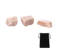 sourcing map 100g Orange Moonstone Rough Crystals, Crystal Rocks Stone Real Raw Gemstones with Velvet Bag for Vase Filler Landscape Bottom Decoration Home Collection Decor DIY Project