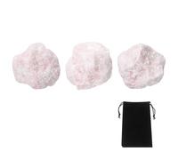 sourcing map 100g Pink Silica Rough Crystals, Crystal Rocks Stone Real Raw Gemstones with Velvet Bag for Vase Filler Landscape Bottom Decoration Home Collection Decor DIY Project