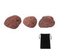 sourcing map 100g Red Volcanic Stone Rough Crystals, Crystal Rocks Stone Real Raw Gemstones with Velvet Bag for Vase Filler Landscape Bottom Decoration Home Collection Decor DIY Project