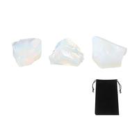 sourcing map 100g Silica Rough Crystals, Crystal Rocks Stone Real Raw Gemstones with Velvet Bag for Vase Filler Landscape Bottom Decoration Home Collection Decor DIY Project