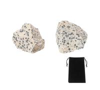 sourcing map 100g Spotted Quartz Rough Crystals, Crystal Rocks Stone Real Raw Gemstones with Velvet Bag for Vase Filler Landscape Bottom Decoration Home Collection Decor DIY Project