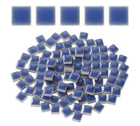 sourcing map 100g Square Mosaic Tiles, Colorful Ceramic Mosaic Tiles for Crafts Bulk Mosaic Supplies for Home Decoration Art Crafts DIY Projects, 0.4 x 0.4Inch, Blue