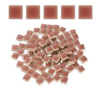 sourcing map 100g Square Mosaic Tiles, Colorful Ceramic Mosaic Tiles for Crafts Bulk Mosaic Supplies for Home Decoration Art Crafts DIY Projects, 0.4 x 0.4Inch, Red