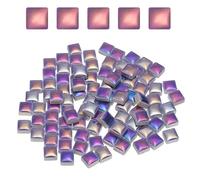 sourcing map 100g Square Mosaic Tiles, Colorful Ceramic Mosaic Tiles for Crafts Bulk Mosaic Supplies for Home Decoration Art Crafts DIY Projects, 0.4 x 0.4Inch, Laser Blue