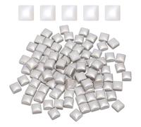 Sourcing Map 100g Square Mosaic Tiles, Laser White, Porcelain, 100 Pieces, 0.4x0.4Inch, DIY Crafts & Home Decor