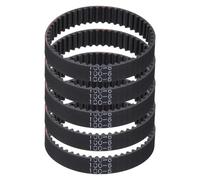 sourcing map 100mm GT-2 Timing Belt, 5pcs 6mm Width 2mm Pitch 3D Printing GT-2 Timing Belt Closed Loop Rubber, Black