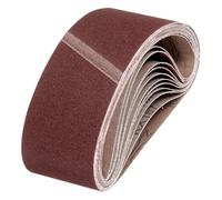 sourcing map 100mm x 610mm Sanding Belts, 10 Pcs 100 Grits Aluminum Oxide Abrasive Belt Sander File Belt for Woodworking, Metal Polishing, Knife Sharpener