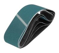 sourcing map 100mm x 915mm Sanding Belts, 5 Pcs 80 Grit Zirconia Abrasive Belt Sander File Belt for Woodworking, Metal Polishing, Knife Sharpener