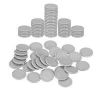 sourcing map 100Pcs 0.8 Inch Plastic Poker Chips, Mini Bingo Chips Learning Counters Counting Counters Disks Markers Opaque Game Tokens for Game Play Math Counting, Gray