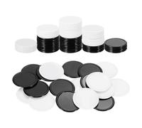 sourcing map 100Pcs 1.2 Inch Plastic Poker Chips, Mini Bingo Chips Learning Counters Counting Counters Disks Markers Opaque Game Tokens for Game Play Math Counting, Black/White