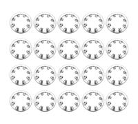 sourcing map 100Pcs 1/4 Internal Tooth Lock Washer, 304 Stainless Steel Multi-Tooth Star Washer Locking Fastener, Silver Tone
