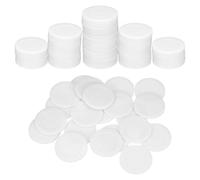 sourcing map 100Pcs 1.5 Inch Plastic Poker Chips, Mini Bingo Chips Learning Counters Counting Counters Disks Markers Opaque Game Tokens for Game Play Math Counting, White