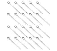 sourcing map 100Pcs 1.6mmx20mm Zinc-Plated Carbon Steel Cotter Pin, Split Pin Fastener Clips Split Cotter for Household Appliances, Sports Equipment, Car Mechanics Repair (White)