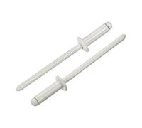 sourcing map 100Pcs 1/8"x3/8" Aluminum Blind Rivets, Aluminum Grip and Steel Mandrel, Dome Head Long Split Rivets for Metal, Furniture, Automotive, Gray