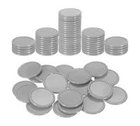 sourcing map 100Pcs 1 Inch Plastic Poker Chips, Mini Bingo Chips Learning Counters Counting Counters Disks Markers Opaque Game Tokens for Game Play Math Counting, Gray