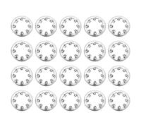 sourcing map 100Pcs 10# Internal Tooth Lock Washer, 304 Stainless Steel Multi-Tooth Star Washer Locking Fastener, Silver Tone