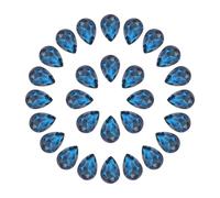 sourcing map 100Pcs 10 x 14 mm Teardrop Rhinestones Acrylic Pointed Back Rhinestone Beads Gems for Jewelry Making Costume Crystal Embellishments Crafts, Pale Blue