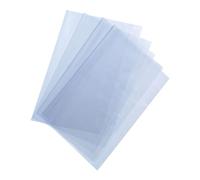 sourcing map 100Pcs 10x3 Inch Shrink Wrap Bags, Blue Clear PVC Heat Shrink Wrap for Gift Basket,Bath Soaps,Candles and Homemade DIY Projects