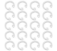sourcing map 100Pcs 11mm Internal Retaining Ring Circlip, 304 Stainless Steel Internal Circlip Snap Rings C-Clips GB893 for Grooved Shafts Studs, Silver Tone