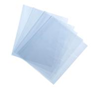 sourcing map 100Pcs 12x8 Inch Shrink Wrap Bags, Blue Clear PVC Heat Shrink Wrap for Gift Basket,Bath Soaps,Candles and Homemade DIY Projects