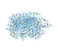 sourcing map 100pcs 16-14 AWG Blue Solder Seal Wires Heat Shrink Butt Connectors Waterproof Wire Crimp for Marine, Cable, Wiring