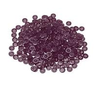 sourcing map 100pcs 16L Sewing Buttons 3/8"(10mm) Resin Round Flat 4-Hole Craft Replacement Buttons for Coats Sewing Clothing and DIY, Dark Red