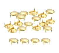 sourcing map 100Pcs 16mm Gold Round Dome Studs Metal Claw Beads Nailhead Rivets Spike Studs Spots Punk Rock DIY for Leather Craft Clothes Belt Bag Shoes Bracelet Accessories