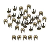 sourcing map 100Pcs 2.5mm Brown Round Dome Studs Metal Claw Beads Nailhead Rivets Spike Studs Spots Punk Rock DIY for Leather Craft Clothes Belt Bag Shoes Bracelet Accessories