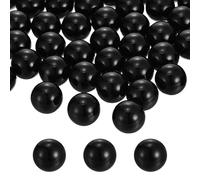sourcing map 100pcs 20mm Black Pearl Beads ABS Faux Pearls Vase Fillers 300g Ornament Filler for Crafts Centerpieces Jewelry Making Aquarium Decoration