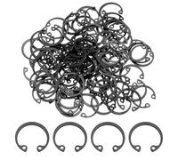 sourcing map 100Pcs 25/32" (20mm) Internal Retaining Ring Circlip, 65 Mn Spring Steel Internal Circlip Snap Rings C-Clips for Grooved Shafts Studs, Black