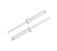 sourcing map 100Pcs 3/16"x1" Aluminum Blind Rivets, Aluminum Grip and Steel Mandrel, Dome Head Long Split Rivets for Metal, Furniture, Automotive, Gray