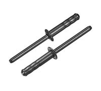 sourcing map 100Pcs 3/16"x3/4" Aluminum Blind Rivets, Dome Head Multi Grip Aluminum Steel Mandrel Rivets Fasteners for Metal, Furniture, Automotive, Black