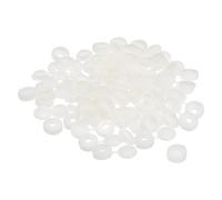 sourcing map 100Pcs 3mm Hinged Screw Cover Caps Plastic Fold Screw Snap Covers Washer Flip Screw Protection Cover for M1 M2 M3 Screws, Warm White